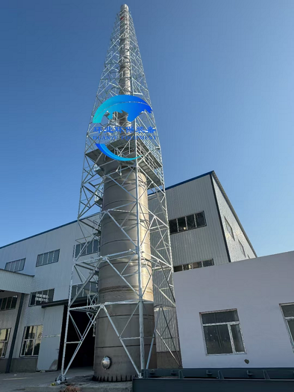 不銹鋼煙囪在脫硫脫硝系統后的安裝與應用
